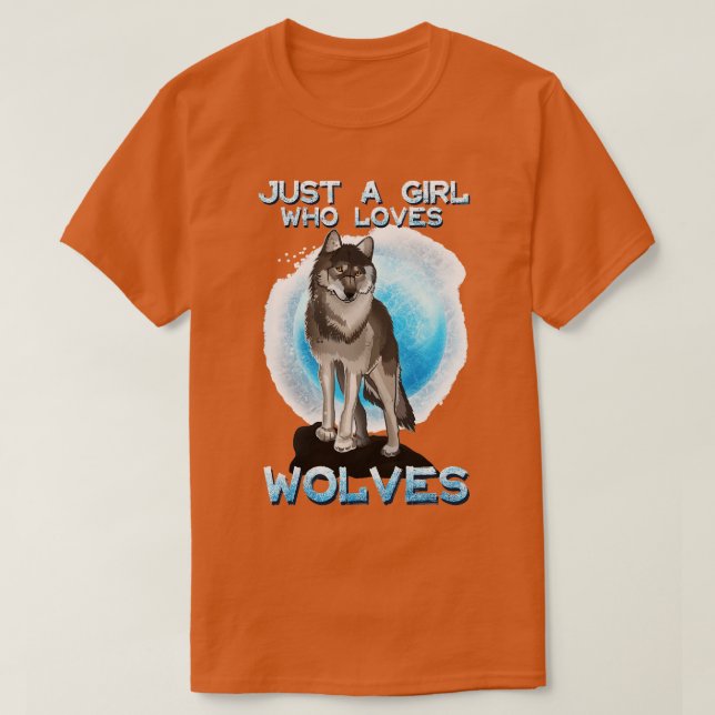 Camiseta Apenas Uma Menina Que Ama Lobos (Frente do Design)