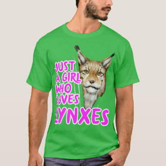 Camiseta Apenas Uma Menina Que Ama Lynxes