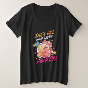 Camiseta Apenas Uma Menina Que Ama Macacos