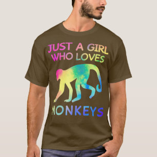 Camiseta Apenas Uma Menina Que Ama Macacos Macacos, ZooKee