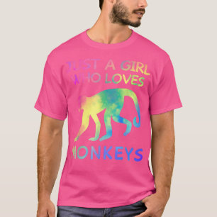Camiseta Apenas Uma Menina Que Ama Macacos Macacos, ZooKee
