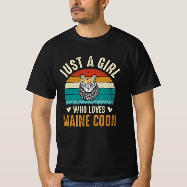 Camiseta Apenas Uma Menina Que Ama Maine Coon (Frente)