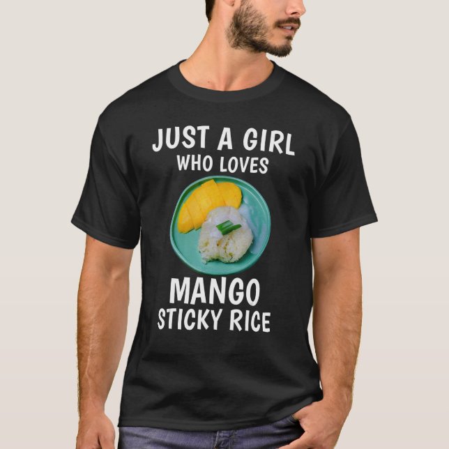 Camiseta Apenas Uma Menina Que Ama Mango Sticky Rice Tailan (Frente)
