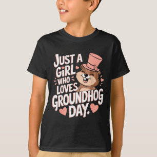 Camiseta Apenas Uma Menina Que Ama Marmotas Marmota Engraça