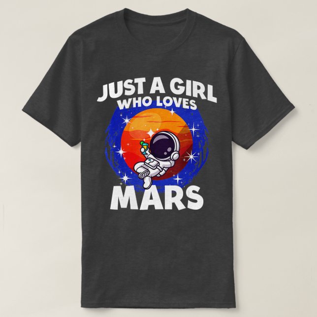 Camiseta Apenas Uma Menina Que Ama Marte (Frente do Design)