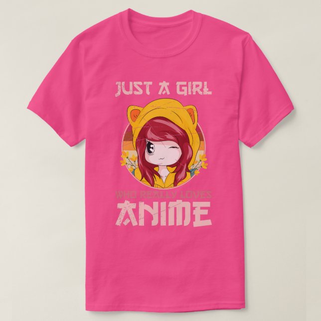 Camiseta Apenas Uma Menina Que Ama Mesmo Anime (Frente do Design)