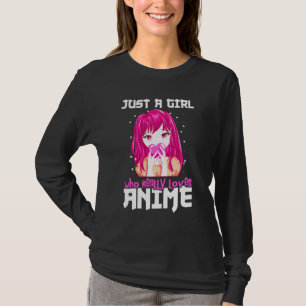Camiseta Apenas Uma Menina Que Ama Mesmo Anime