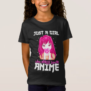 Camiseta Apenas Uma Menina Que Ama Mesmo Anime