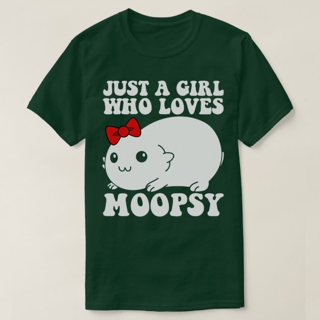 Camiseta Apenas Uma Menina Que Ama Moopsy (Frente do Design)