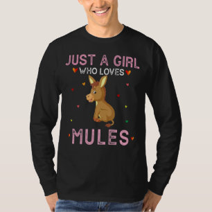 Camiseta Apenas Uma Menina Que Ama Mules Mules Cute Mules