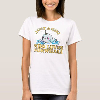 Camiseta Apenas Uma Menina Que Ama Narwhal