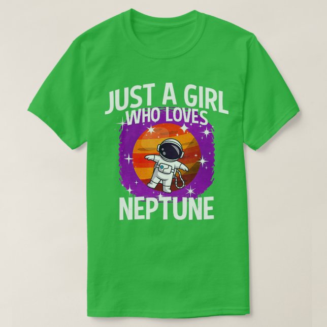 Camiseta Apenas Uma Menina Que Ama Netuno (Frente do Design)