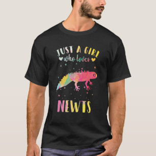 Camiseta Apenas Uma Menina Que Ama Novas Mulheres De Cores-