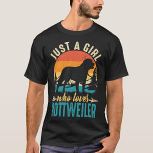 Camiseta Apenas Uma Menina Que Ama O Amor Do Cão De Vintage