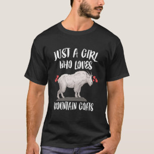 Camiseta Apenas Uma Menina Que Ama O Animal De Cabra De Mon