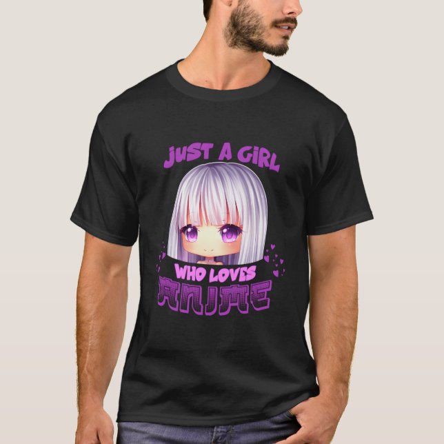 Camiseta Apenas Uma Menina Que Ama O Anime Japonês Manga Ka (Frente)