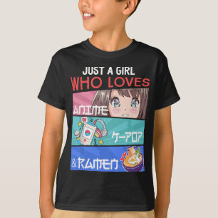 Camiseta Apenas Uma Menina Que Ama O Anime K-Pop Ramen KPop