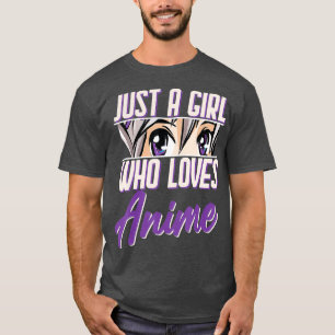 Camiseta Apenas Uma Menina Que Ama O Anime Otaku Fan Japonê