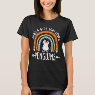 Camiseta Apenas Uma Menina Que Ama O Arco-Íris De Pinguins
