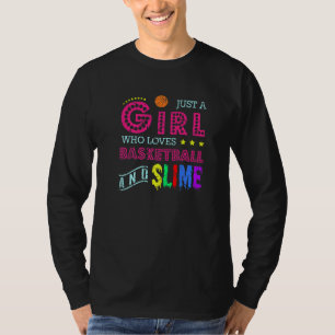Camiseta Apenas Uma Menina Que Ama O Basquete E O Esportes