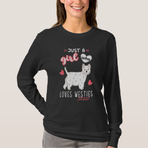 Camiseta Apenas Uma Menina Que Ama O Branco Da Terra Ociden