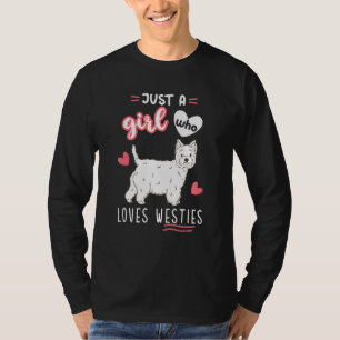 Camiseta Apenas Uma Menina Que Ama O Branco Da Terra Ociden