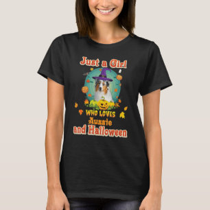 Camiseta Apenas Uma Menina Que Ama O Cachorro Aussie E O Ha