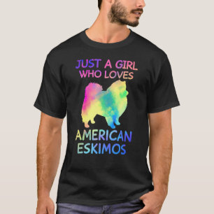 Camiseta Apenas Uma Menina Que Ama O Cão Dos Esquimós Ameri