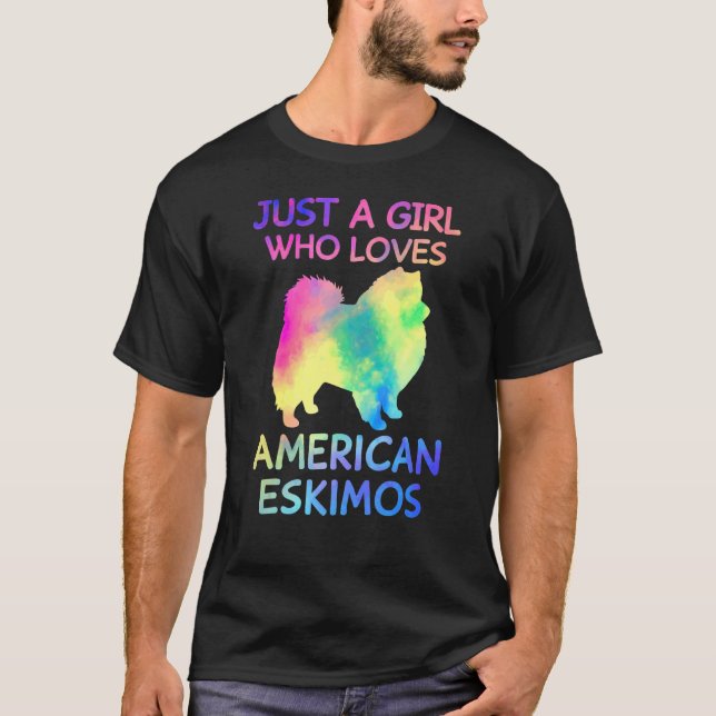 Camiseta Apenas Uma Menina Que Ama O Cão Dos Esquimós Ameri (Frente)