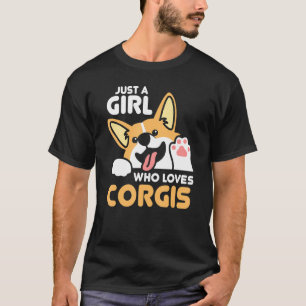 Camiseta Apenas Uma Menina Que Ama O Corgis Legal Gráfico
