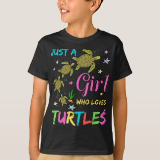 Camiseta Apenas Uma Menina Que Ama O Costume Do Mar De Tart