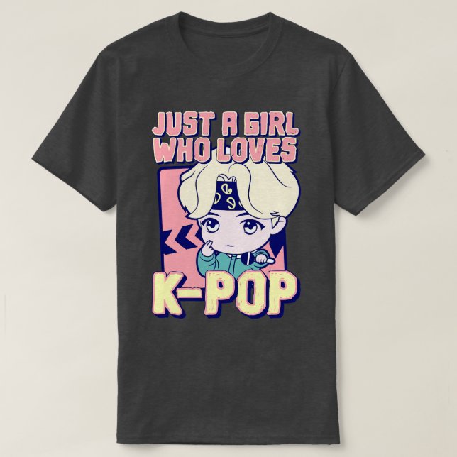 Camiseta Apenas Uma Menina Que Ama O KPOP (Frente do Design)