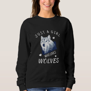 Camiseta Apenas Uma Menina Que Ama O Lobo Da Grafia