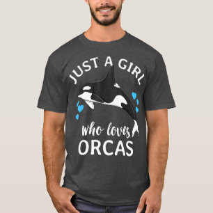 Camiseta Apenas Uma Menina Que Ama O Mar De Baleias Assassi