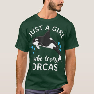 Camiseta Apenas Uma Menina Que Ama O Mar De Baleias Assassi