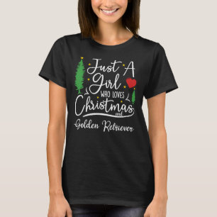 Camiseta Apenas Uma Menina Que Ama O Natal E A Retrição De 
