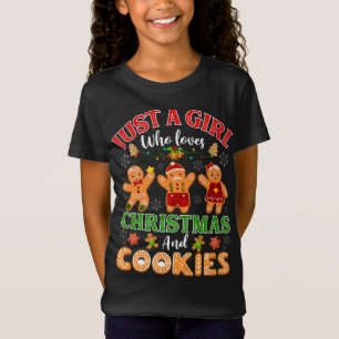 Camiseta Apenas Uma Menina Que Ama O Natal E Cookies Ginger