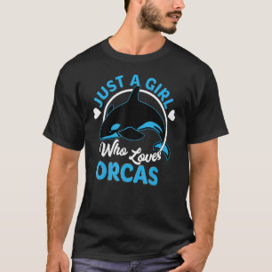 Camiseta Apenas Uma Menina Que Ama O Ocea Mar De Baleias As