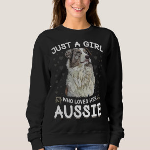Camiseta Apenas Uma Menina Que Ama O Pastor Australiano Aus