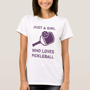 Camiseta Apenas Uma Menina Que Ama O Pickleball
