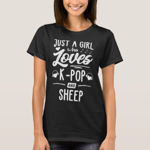Camiseta Apenas Uma Menina Que Ama O Pop K E As Ovelhas