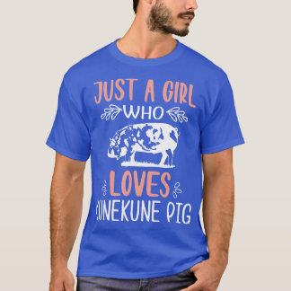 Camiseta Apenas Uma Menina Que Ama O Porco Kunekune