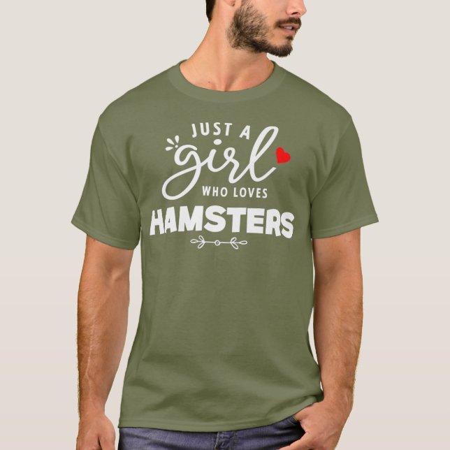 Camiseta Apenas Uma Menina Que Ama O Prêmio De Hamsters (Frente)