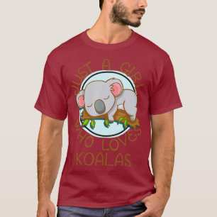 Camiseta Apenas Uma Menina Que Ama O Presente Do Urso Koala