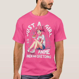 Camiseta Apenas Uma Menina Que Ama O Sonho De Desenho De An