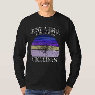 Camiseta Apenas Uma Menina Que Ama Os Entomólogos Cicadas 4