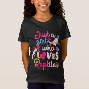 Camiseta Apenas Uma Menina Que Ama Os Répteis Lizard Waterc