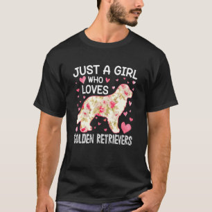 Camiseta Apenas Uma Menina Que Ama Ouro Recupera Cachorro F