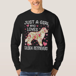 Camiseta Apenas Uma Menina Que Ama Ouro Recupera Cachorro F