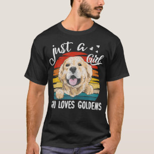 Camiseta Apenas Uma Menina Que Ama Ouro Recupera Cachorro G
